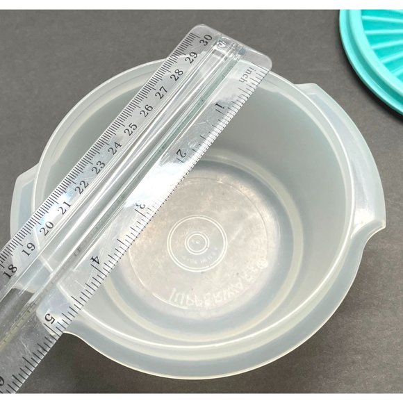 Tupperware Bowl with Teal Lid 1323-23 812-25 Vintage Replacement Parts - Picture 9 of 9